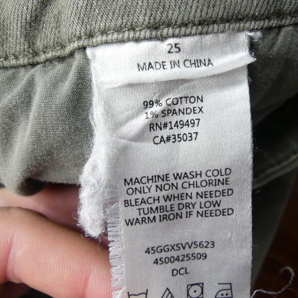 Joe's Jeans The Slim Kick Ankle Trousers Size 25 Deep Celadon Green Crop Stretch - Picture 6 of 8